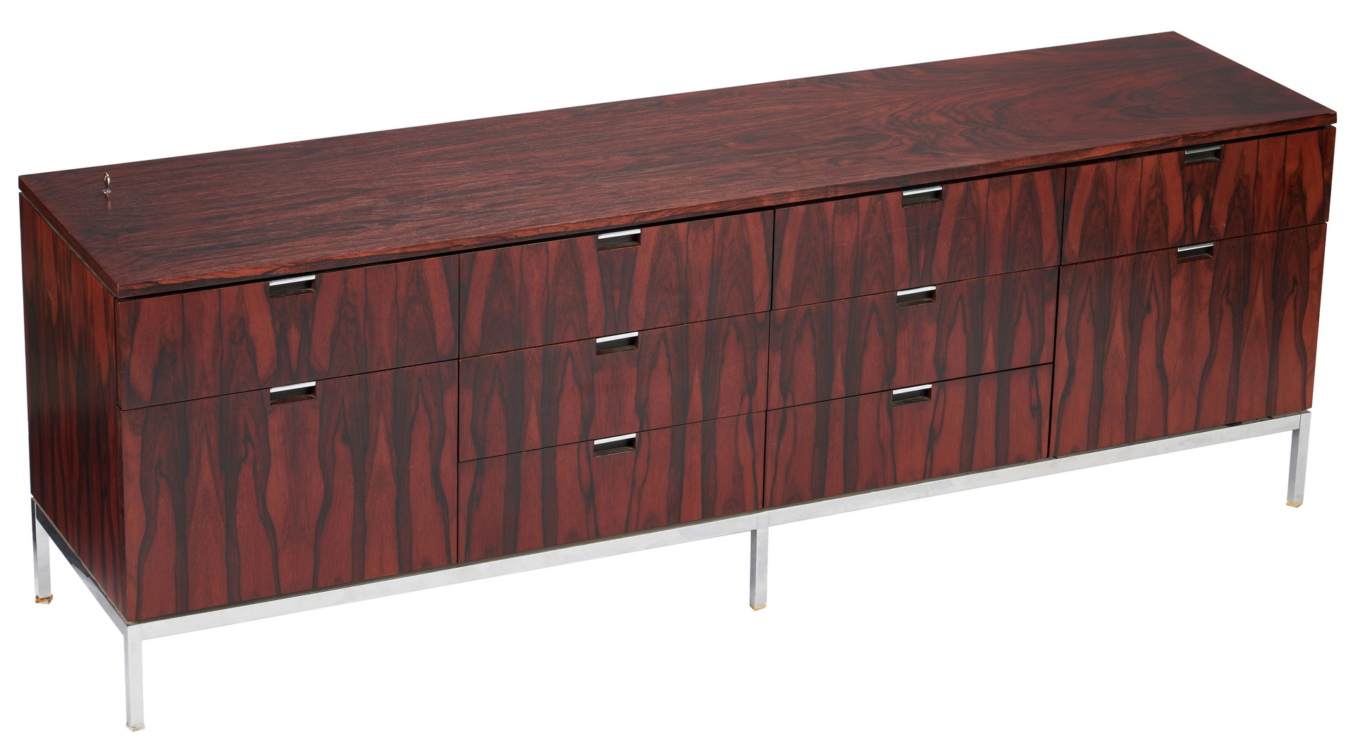 Lot 878: Knoll Rosewood Credenza or Sideboard, wood top