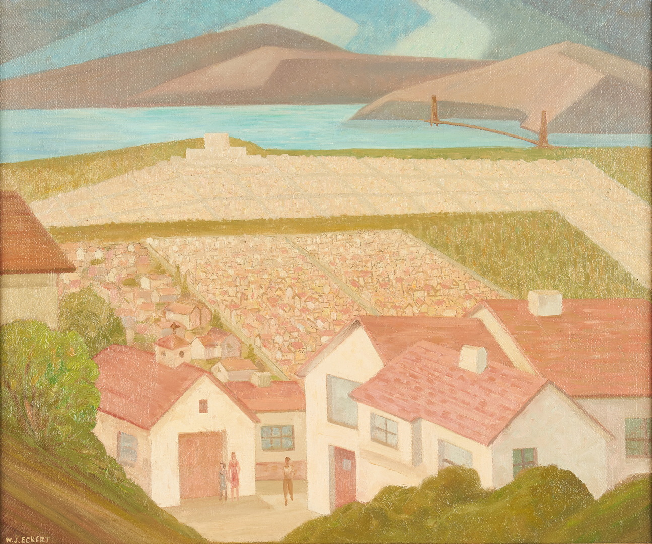 Lot 897: William Eckert O/C, California Landscape