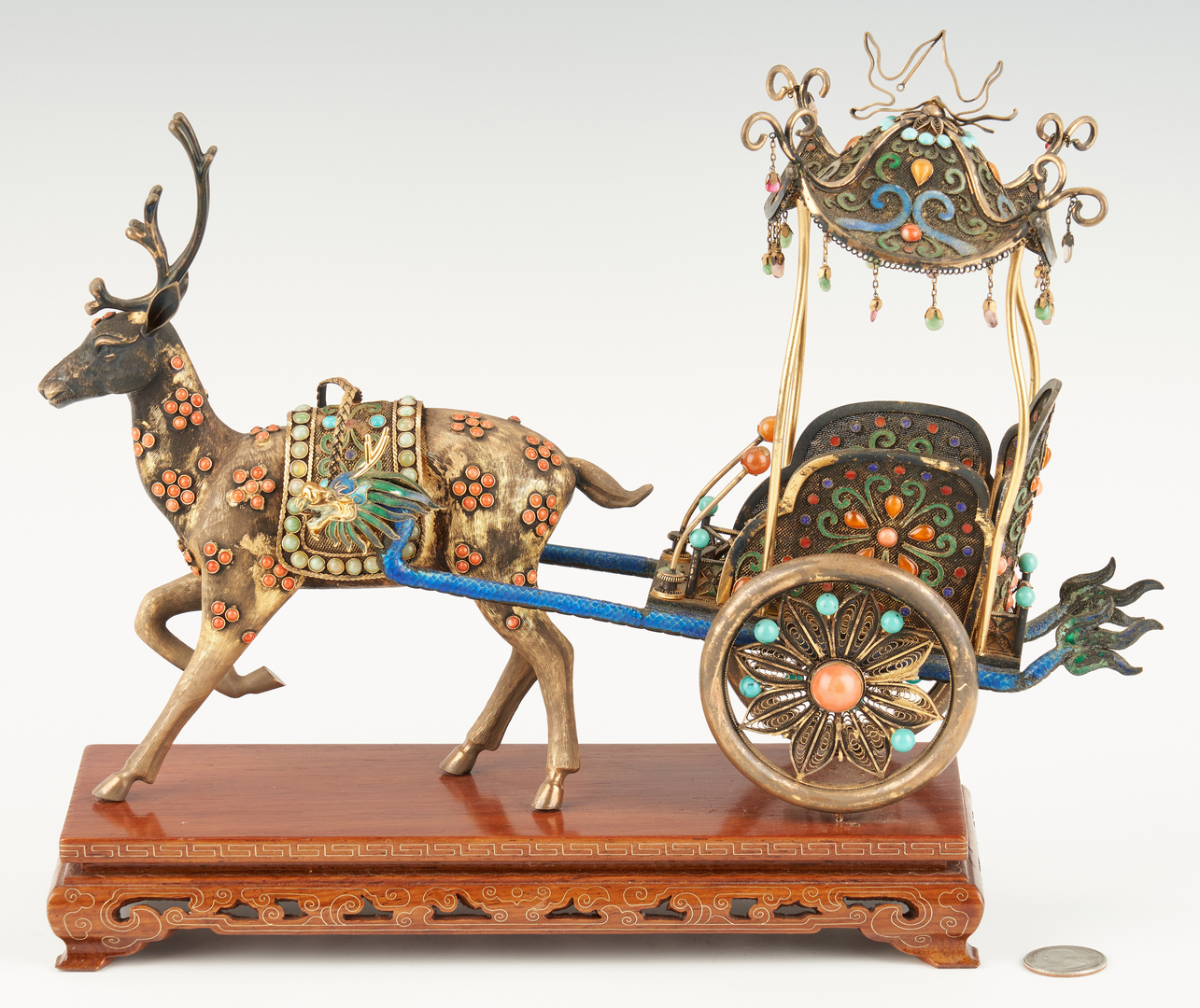 Lot 8: Chinese Filigree and Enamel Carriage