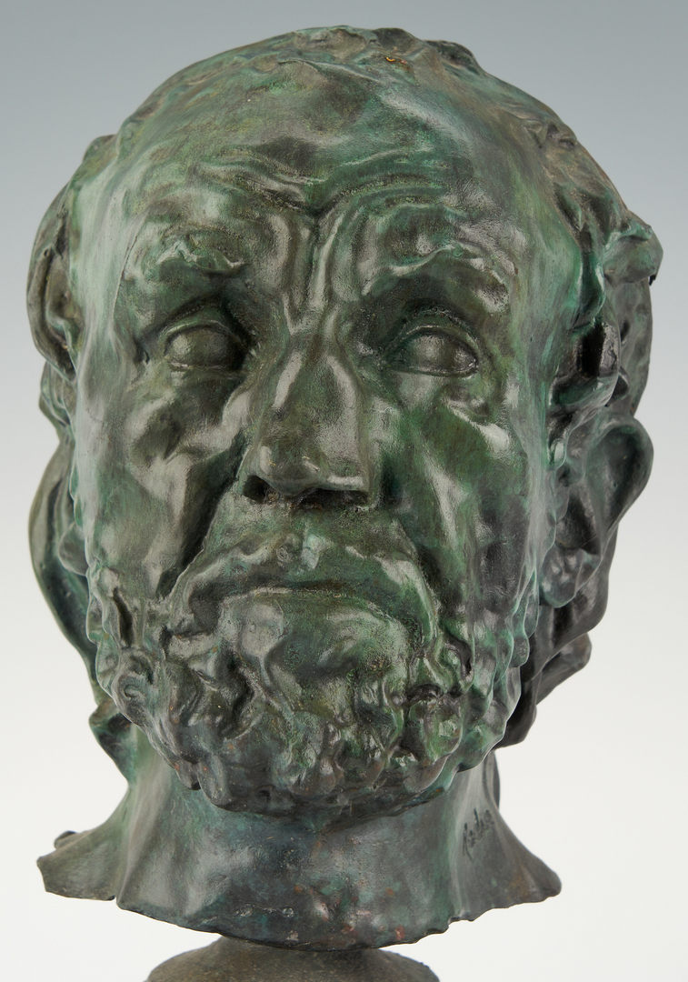 Lot 906: 4 Bronze Sculptures or Plaques, incl. after Rodin, Renoir