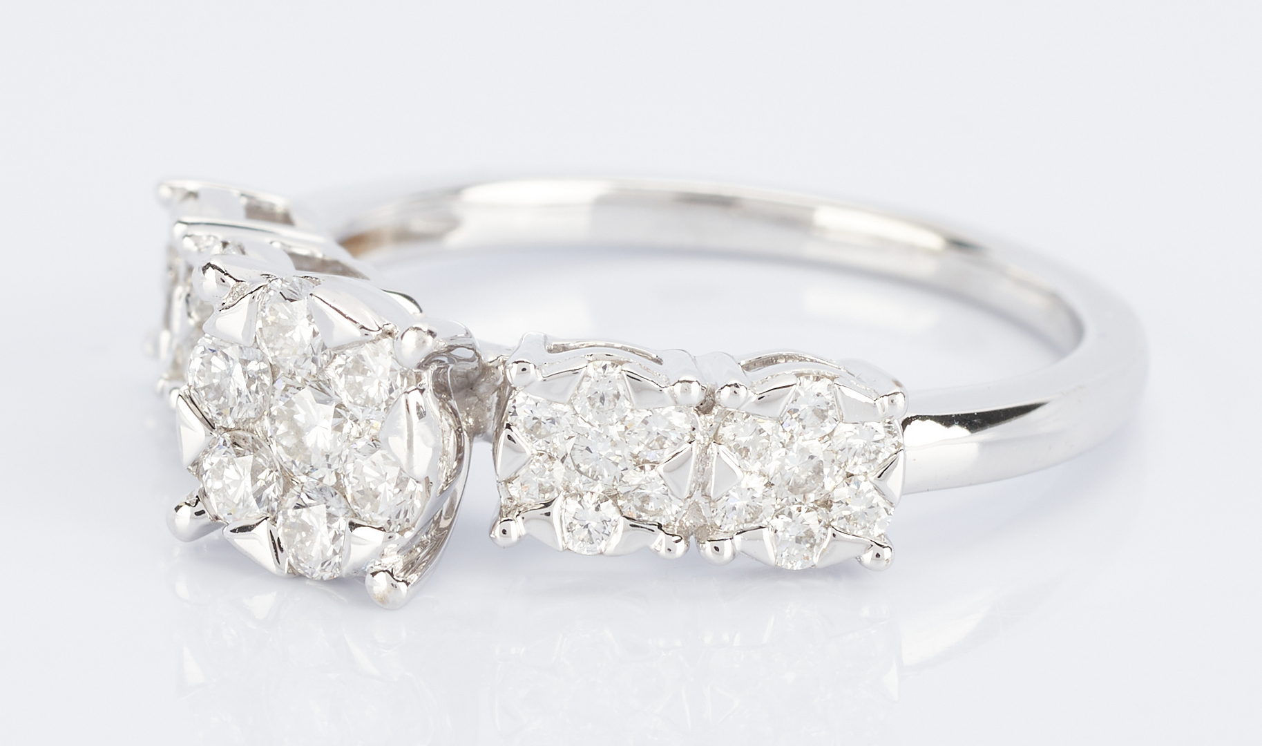 Lot 913: Gold & Diamond Ring w/ Sterling Diamond Bracelet
