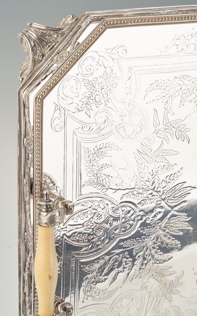 Lot 959: Neoclassical Silverplated Gallery Tray