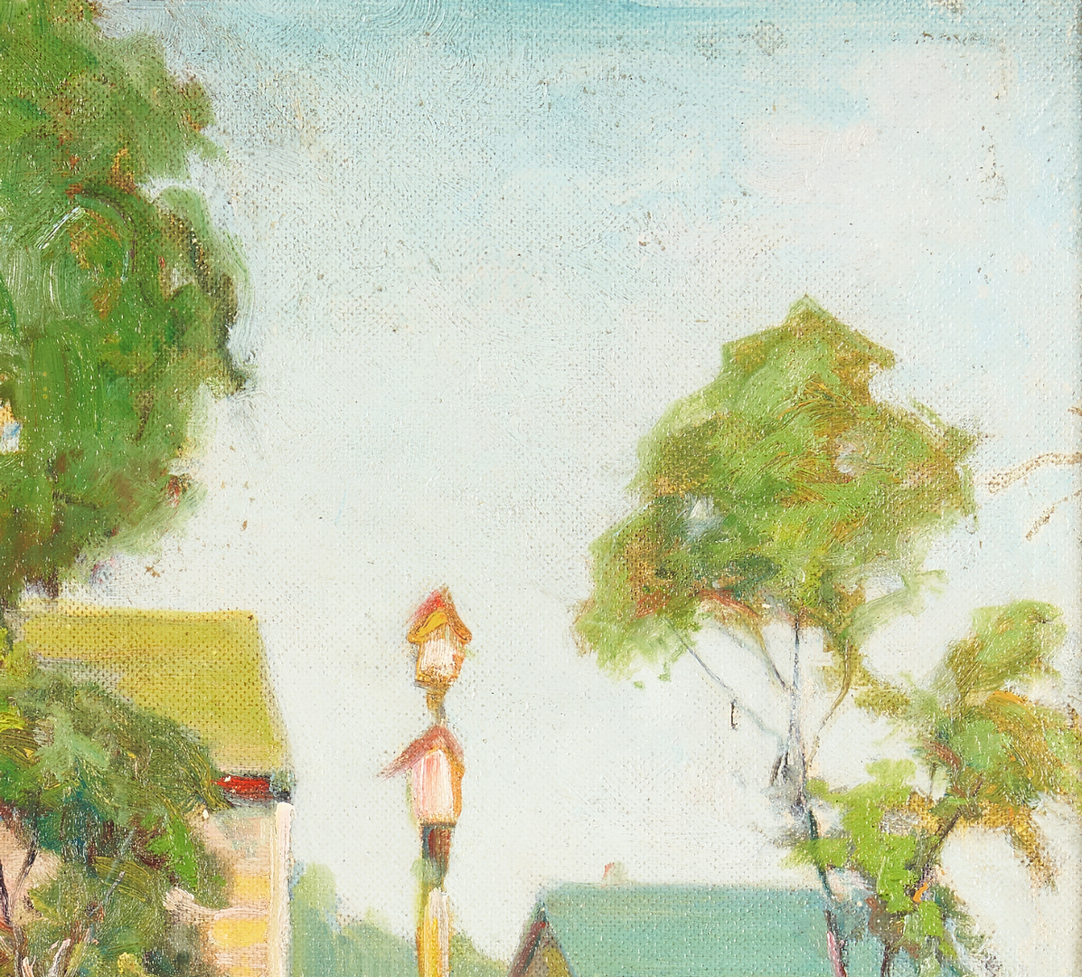 Lot 962: Karl Kappes O/B Painting, Landscape with Houses