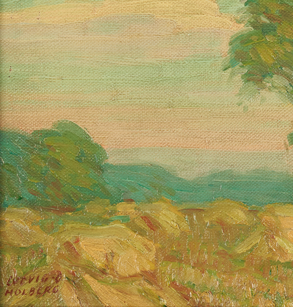Lot 965: Ludvig Holberg O/C, Impressionist Landscape