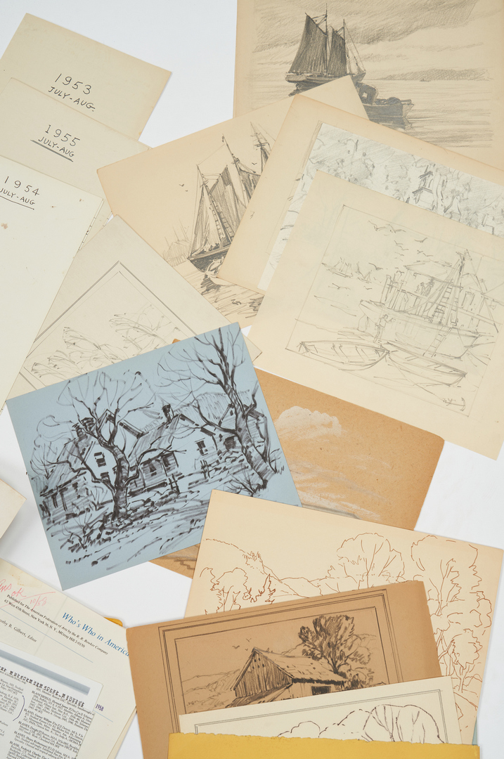 Lot 968: Archive of the Artist Leo Blake, incl. Drawings and Gouache