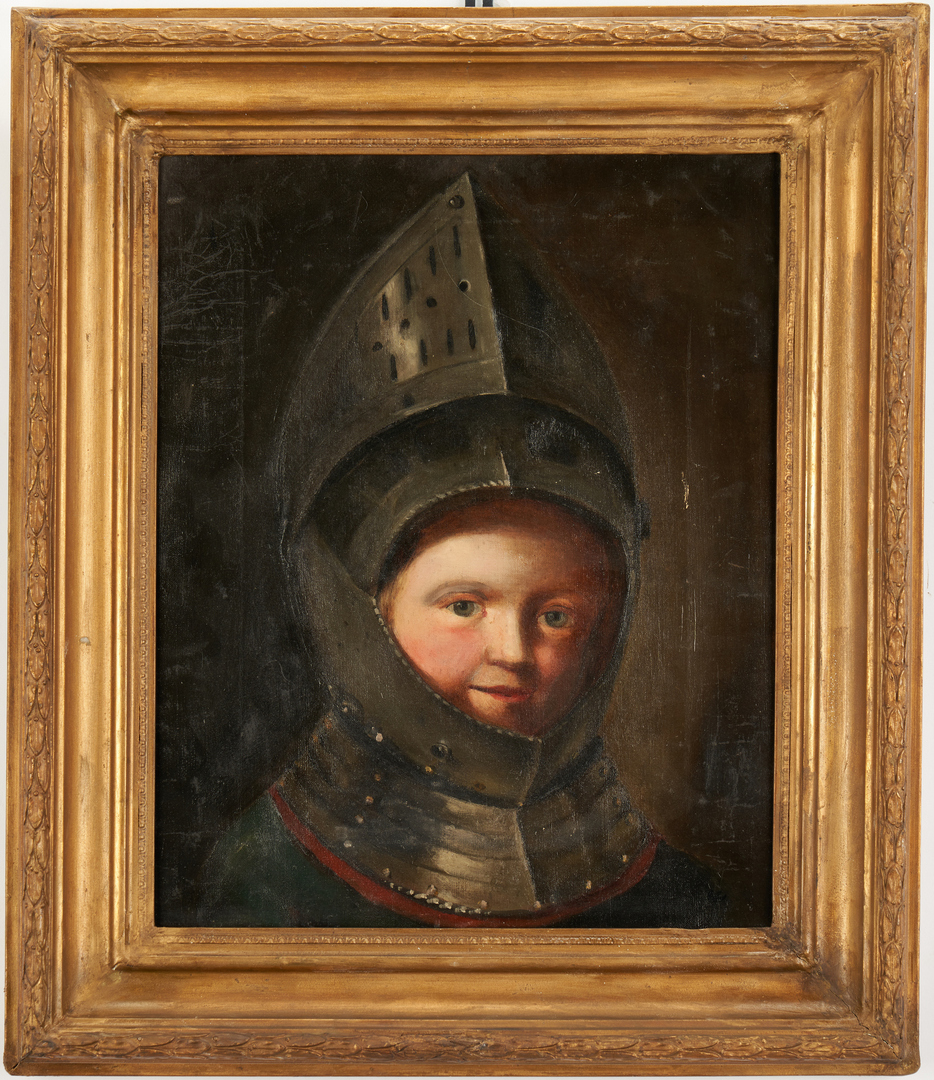 Lot 988: Otto Heusgen O/C, Madame Le Brun + Young Man in Armor