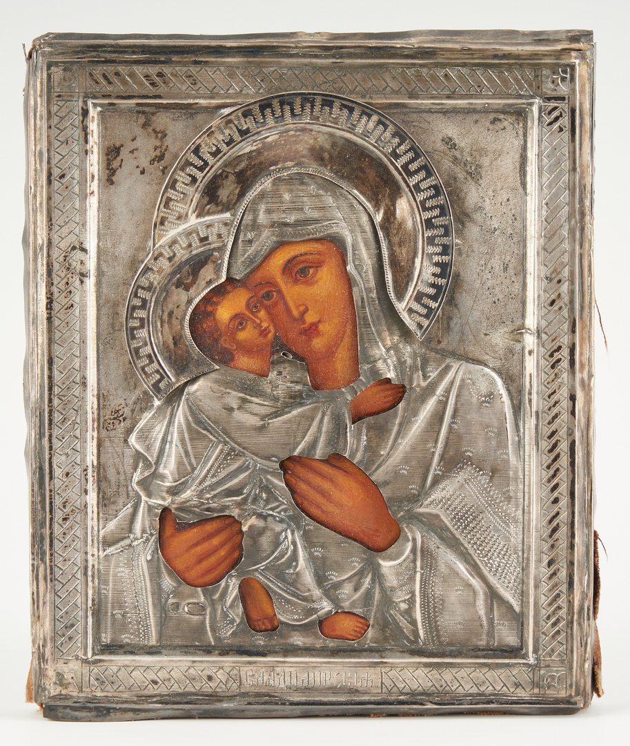 Lot 993: Russian Icon, Madonna and Child