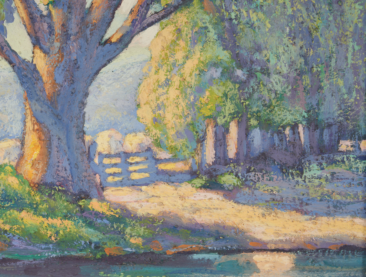 Lot 1000: Missouri School, 20th C. Impressionist Landscape