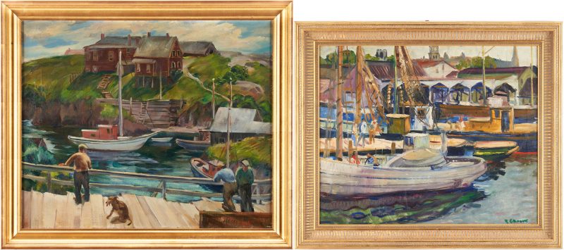 Lot 1004: 2 Marine Paintings, incl. Arthur Helwig & Reginald Grooms