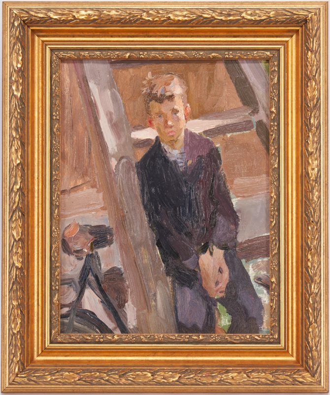 Lot 1025: Russian Impressionist Portrait of a Boy