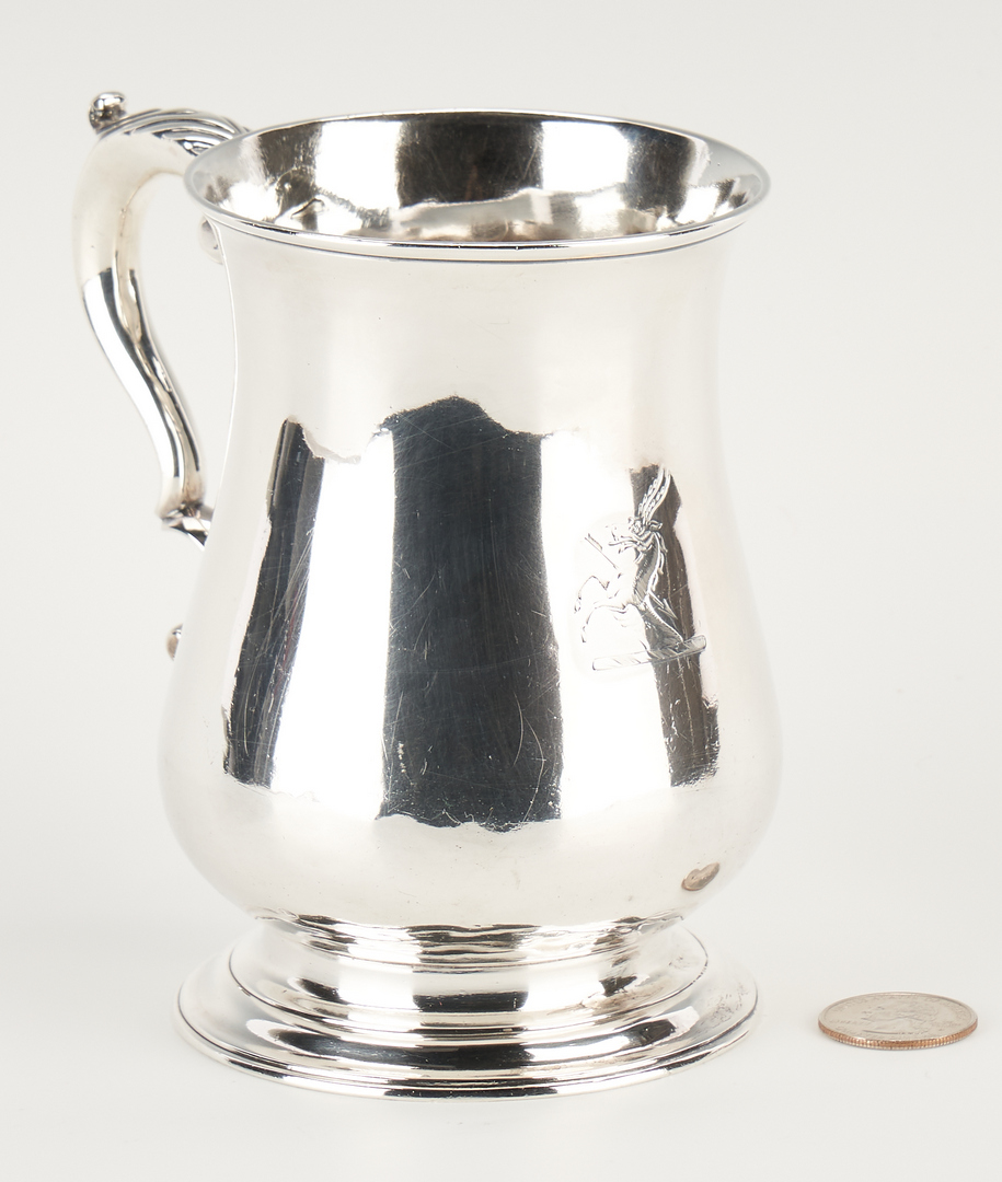 Lot 102: George III Crested Sterling Mug or Tankard, Franz Crump
