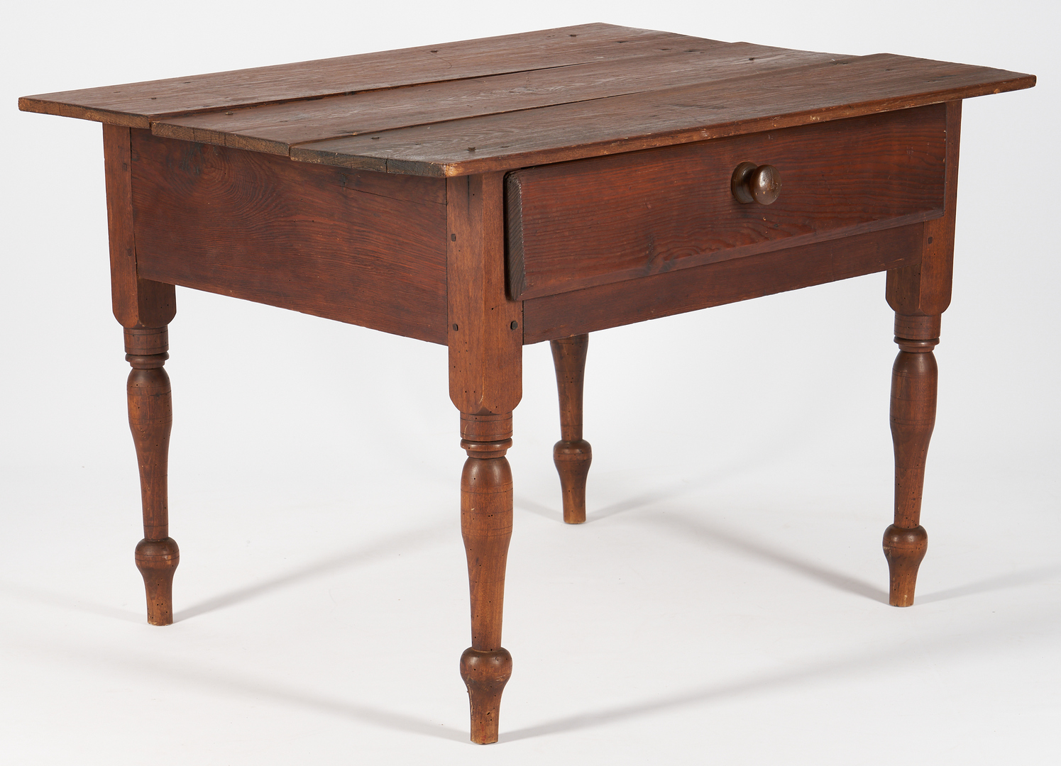 Lot 1038: Southern Vernacular Turned Leg Low Table