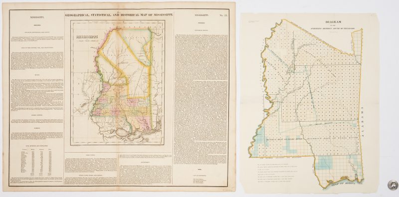 Lot 1074: 2 Mississippi Related Maps, Native American interest