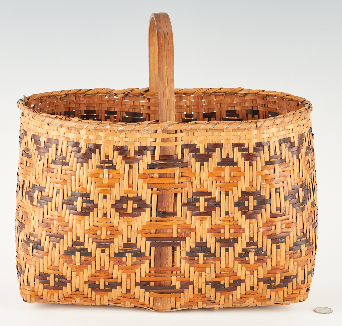 Lot 1103: Native American Cherokee Rivercane Basket