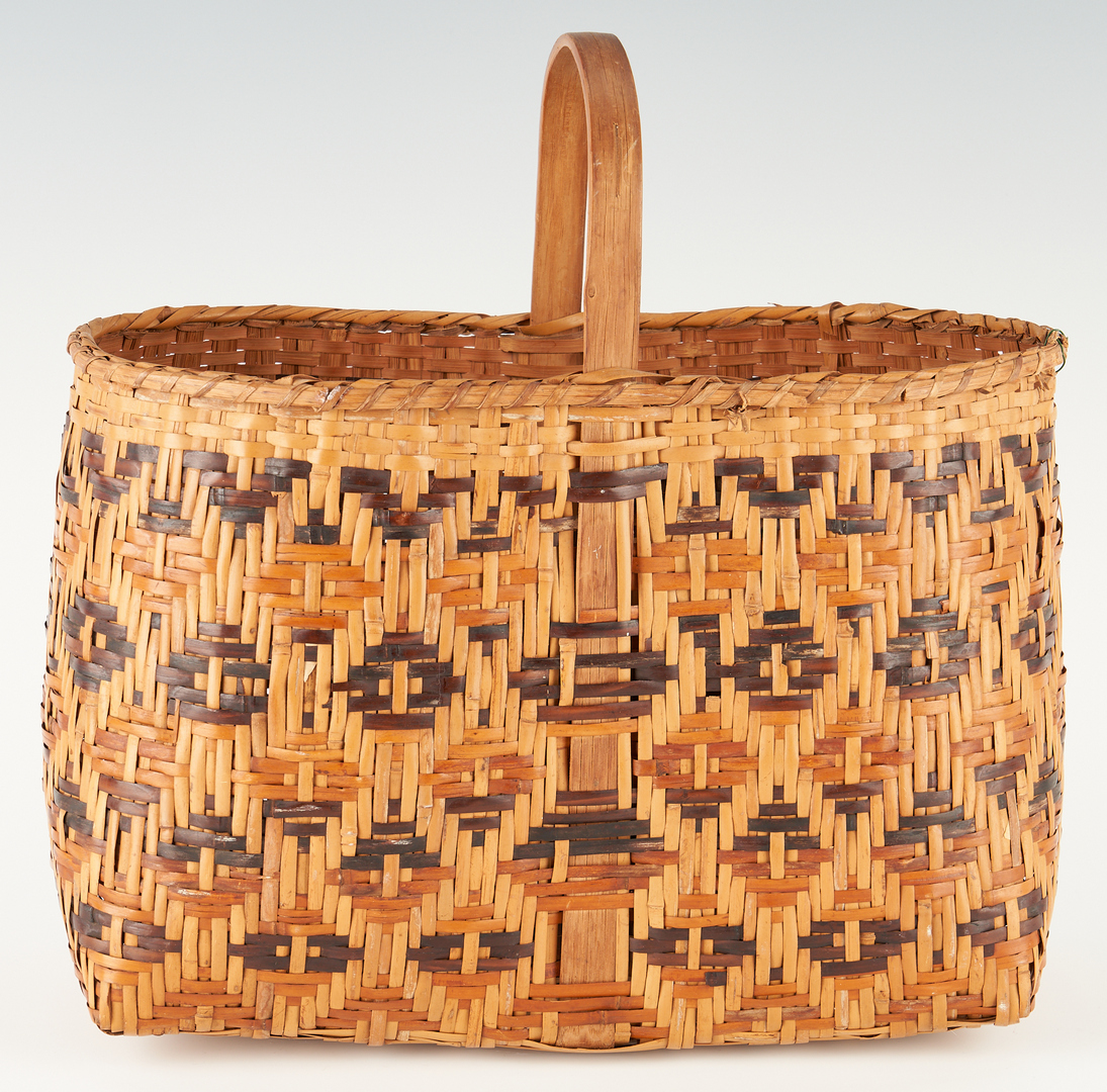 Lot 1103: Native American Cherokee Rivercane Basket