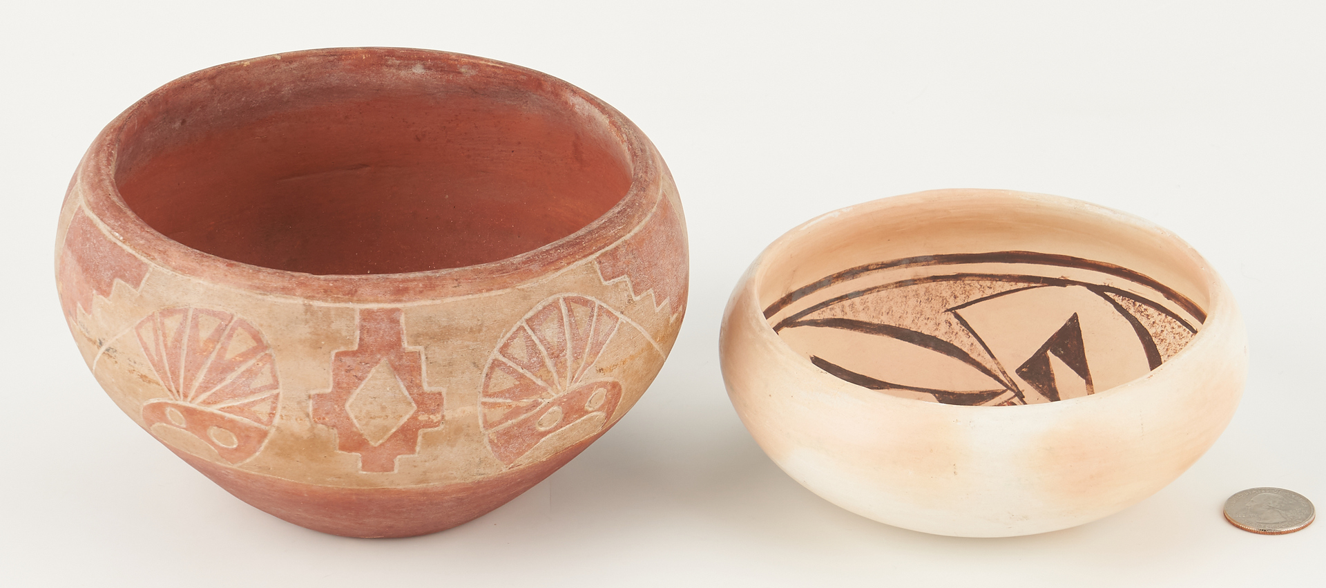 Lot 1107: 2 Native American Southwest Pottery Bowls