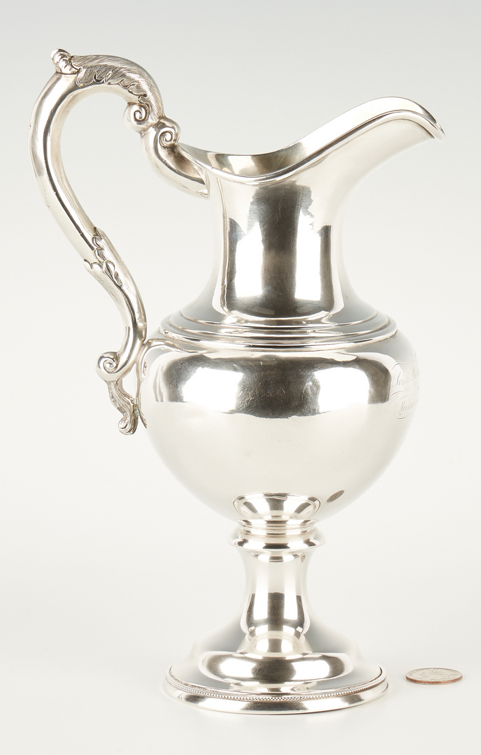 Lot 114: Kitts KY Agricultural Coin Silver Pitcher
