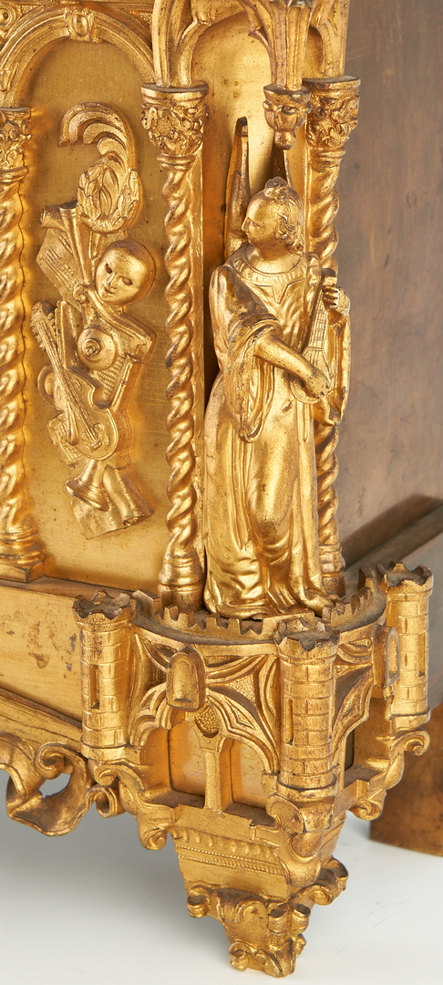 Lot 130: French Gilt bronze Mantel Clock w/ Figural Angel