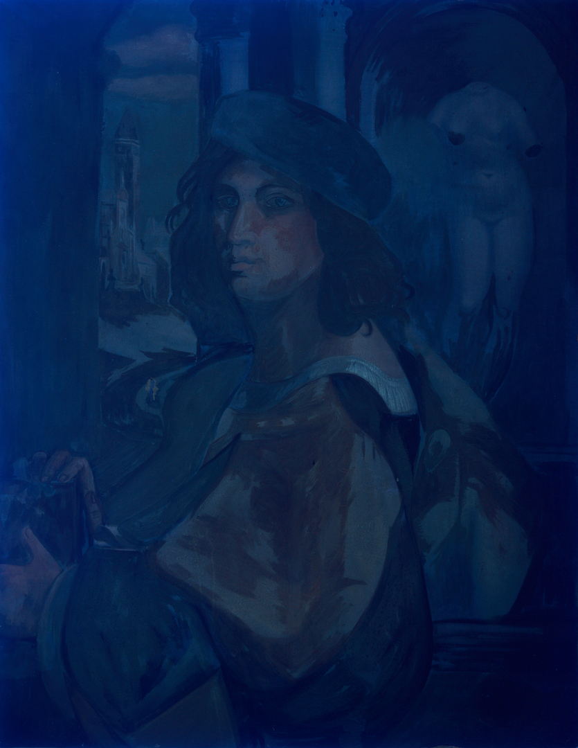 Lot 136: Italian Oil on Canvas Portrait, after Domenico Caprioli