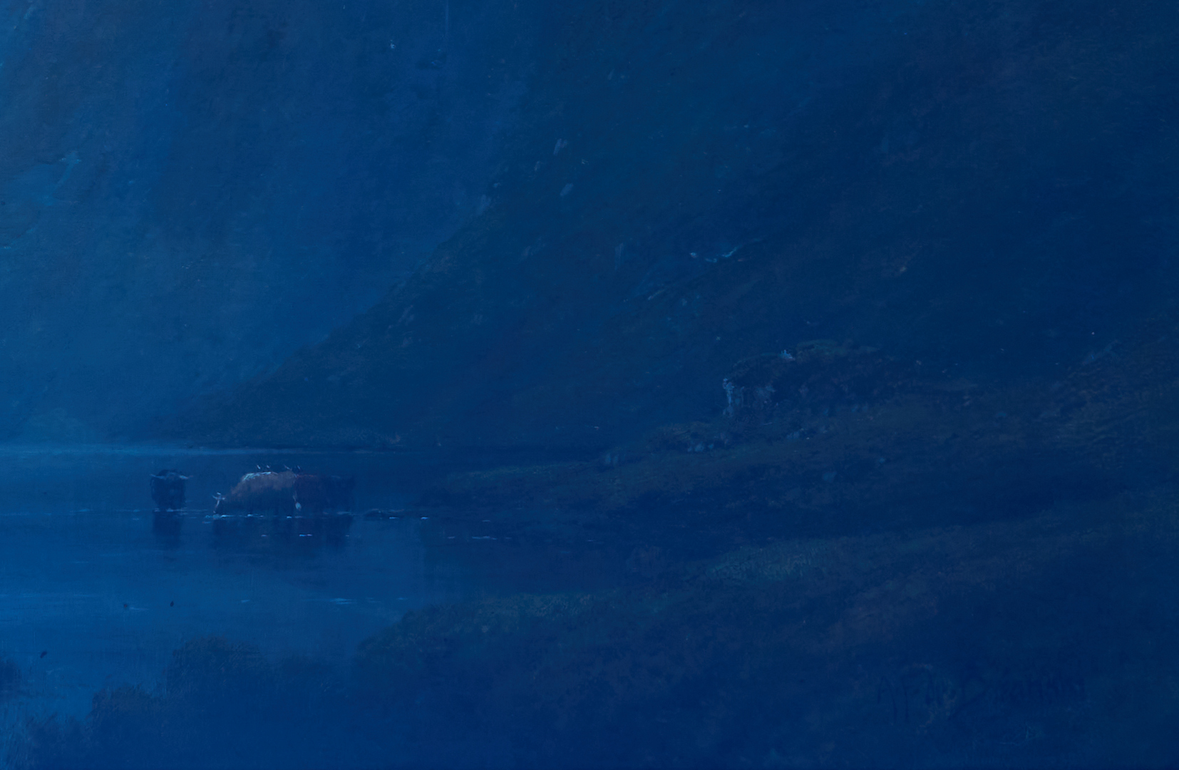 Lot 139: Alfred De Breanski O/C Landscape, Moonrise