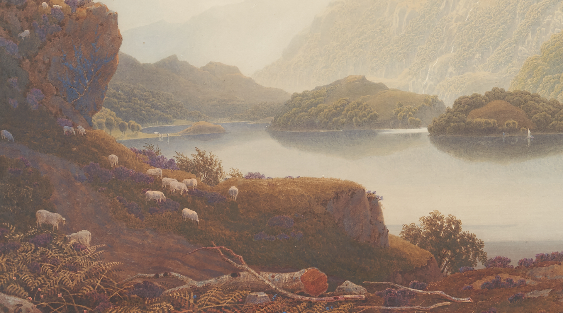Lot 140: George Fennel Robson Watercolor, Loch Katrine