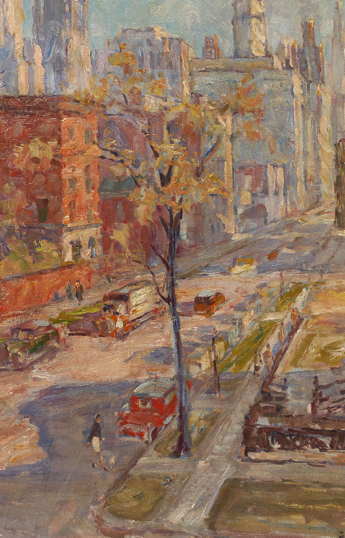 Lot 150: Henri Farre O/C Painting, Chicago Street Scene