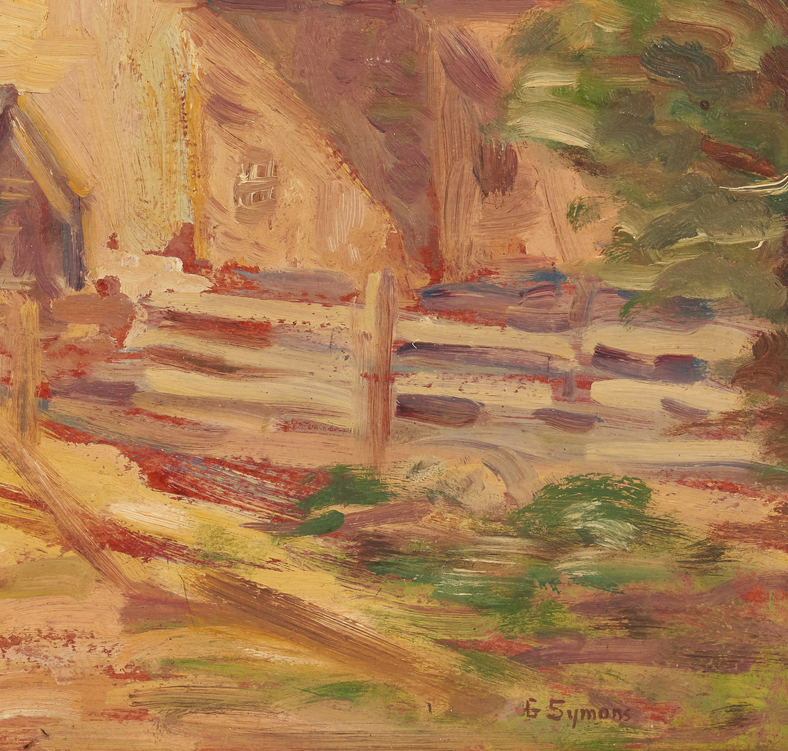 Lot 157: G. Symons O/B Landscape with Barn