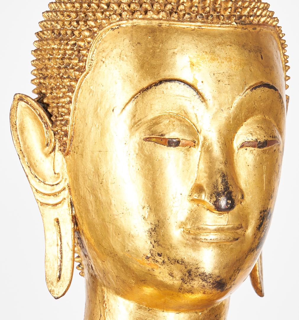 Lot 15: Large Siamese Gilt Buddha