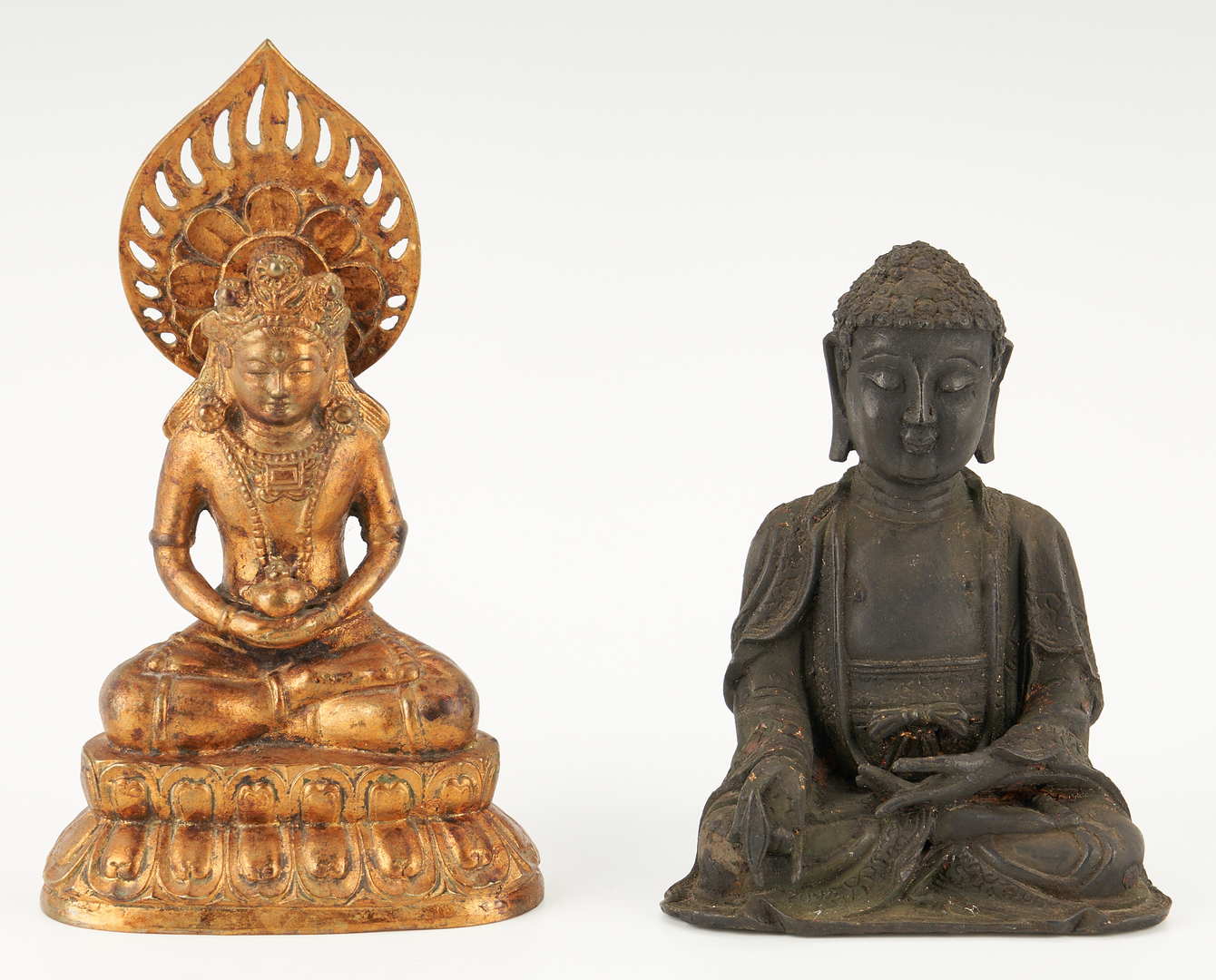 Lot 16: 3 Asian Bronze Items, Buddhas & Censer
