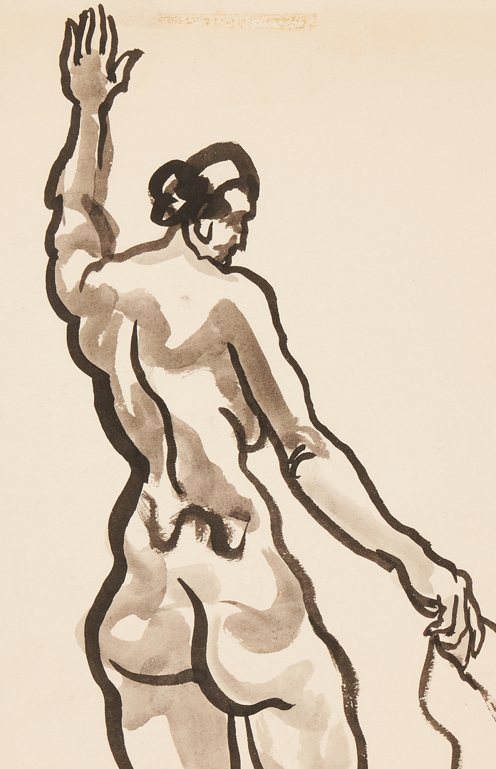 Lot 179: Joseph Delaney Nude Watercolor