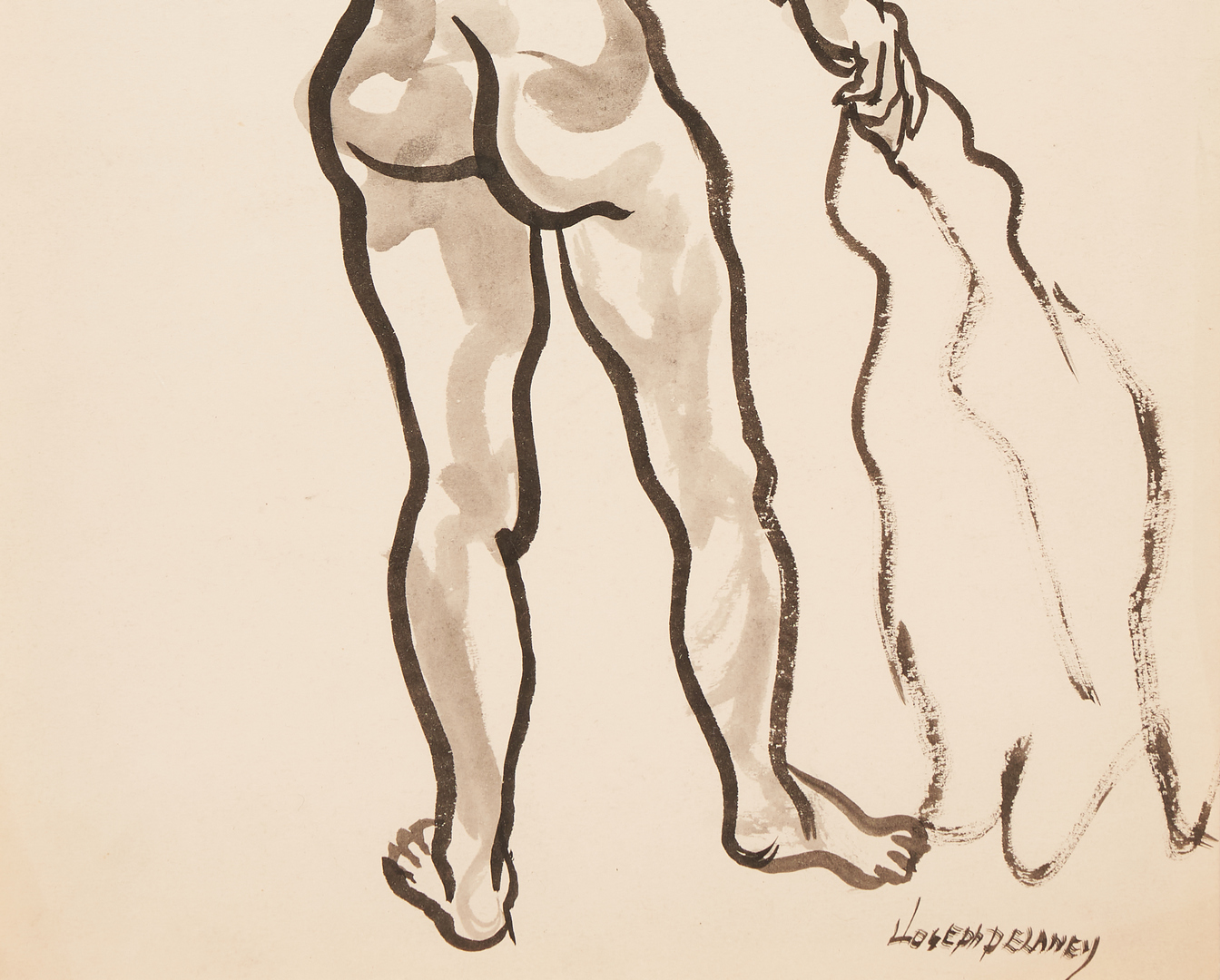 Lot 179: Joseph Delaney Nude Watercolor