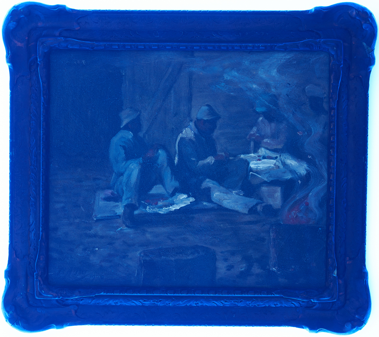 Lot 182: Matthew Daly O/B Painting, Hod Carriers at Lunch