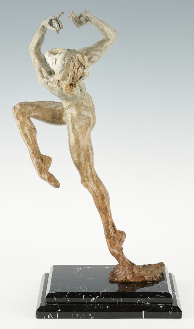 Lot 183: Richard MacDonald Patinated Bronze Sculpture, Flutist