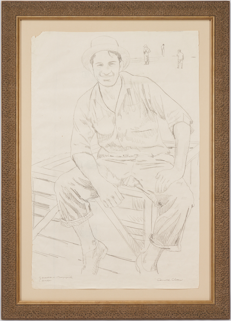 Lot 185: Large Carroll Cloar Double Sided Drawing