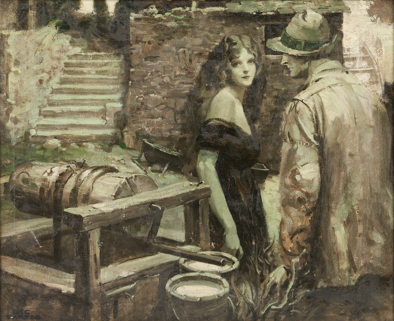 Lot 186: McCullough Partee O/C Painting, The Wishing Well