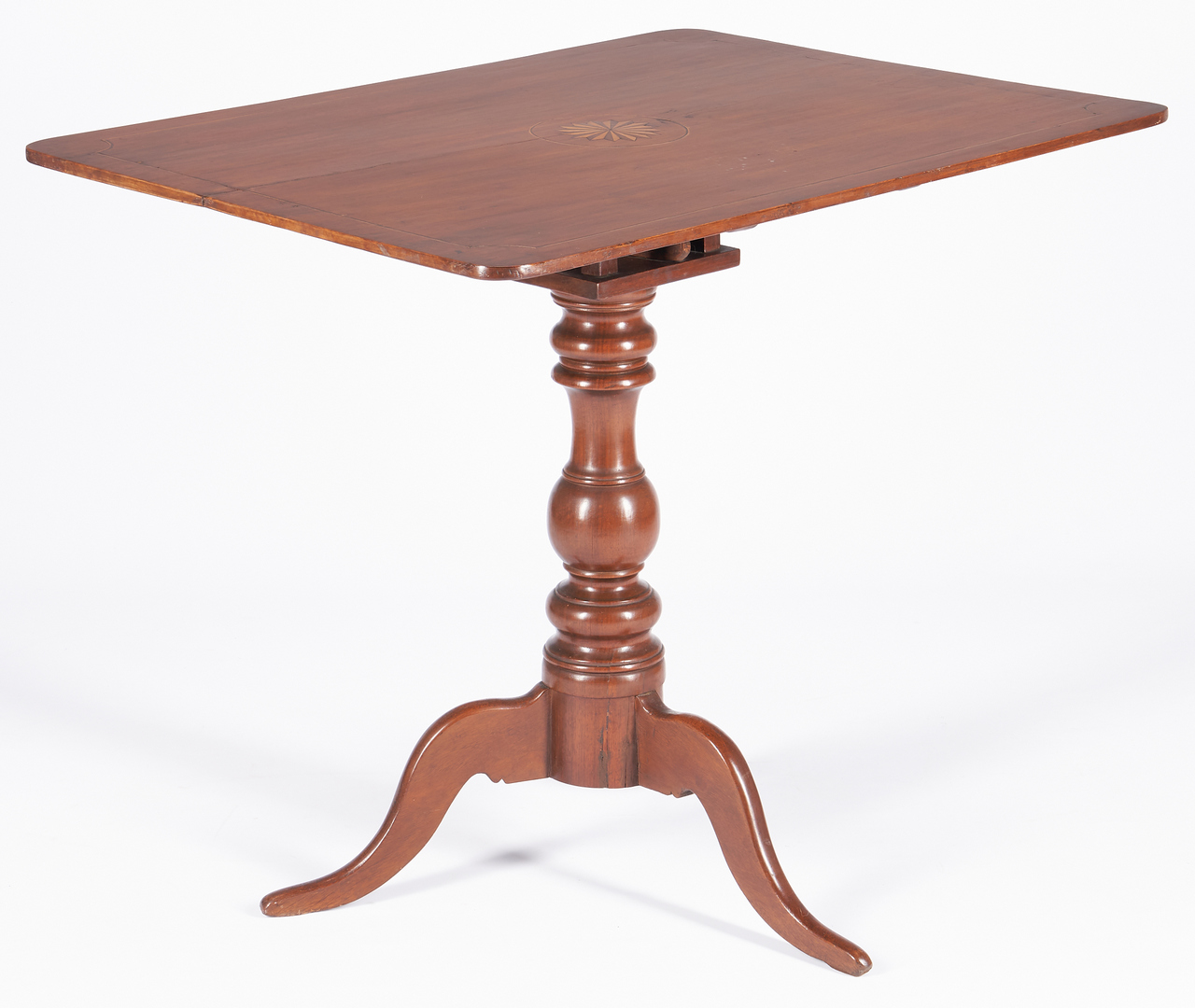 Lot 197: East Tennessee Inlaid Tea Table, Hawkins Co.