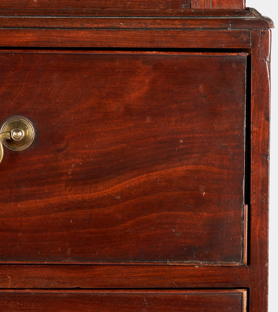 Lot 239: British Inlaid Chest on Chest of Narrow Proportions