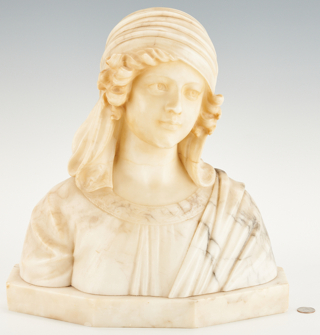 Lot 244: Italian Marble Bust of a Young Girl