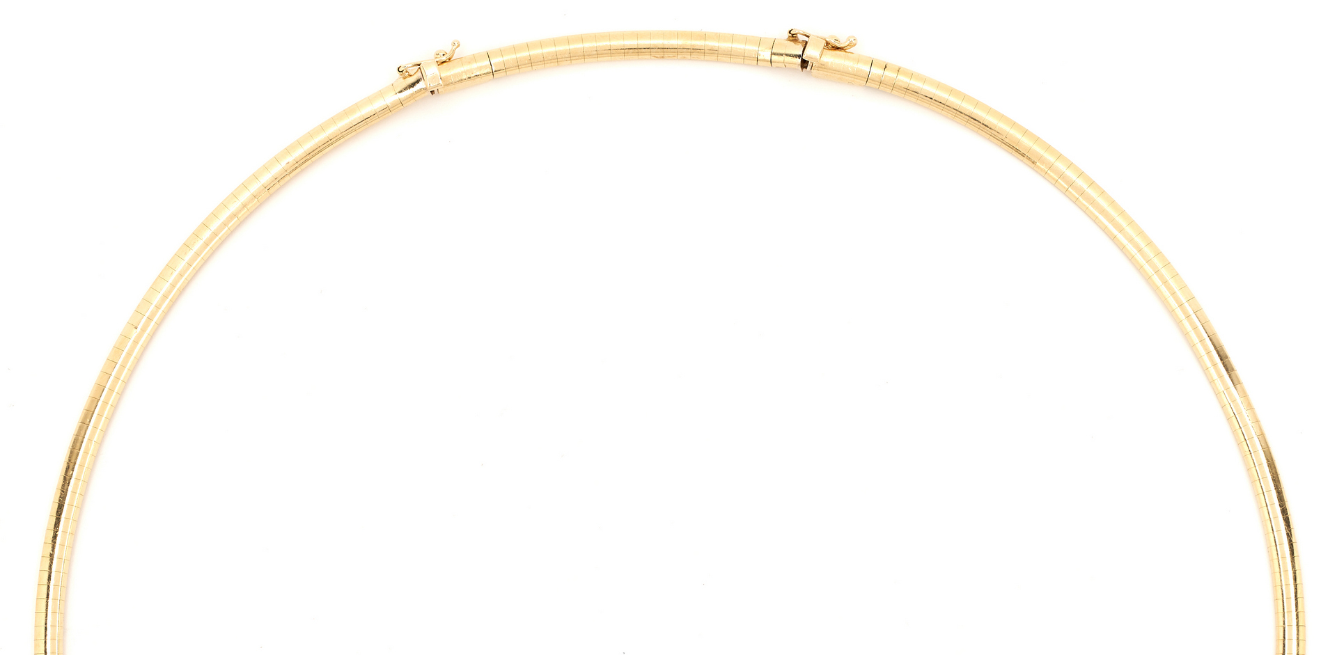 Lot 262: Ladies 21" 14K Yellow Gold Omega Style Necklace