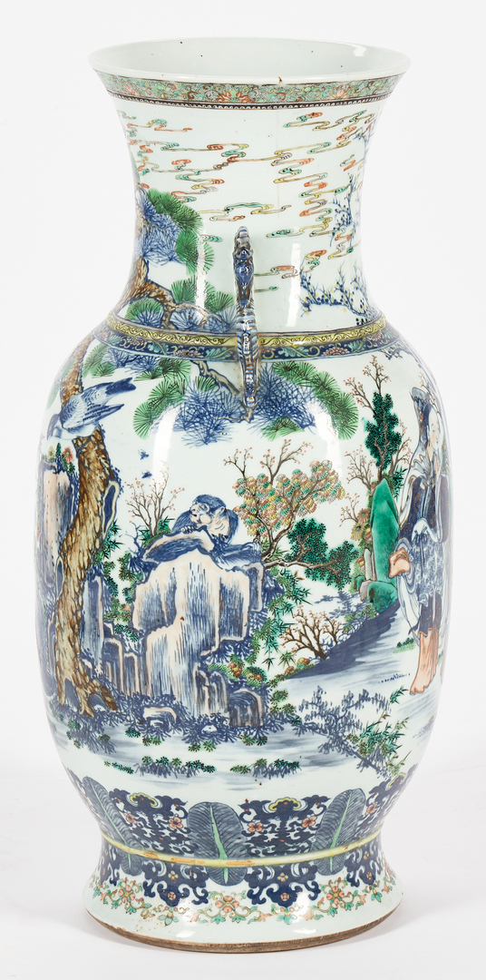 Lot 27: Chinese Qianlong Doucai Porcelain Floor Vase or Jar