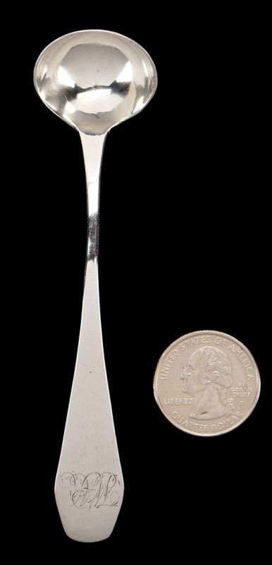 Lot 306: Ayres & Haydon KY Coin Silver Condiment Ladle