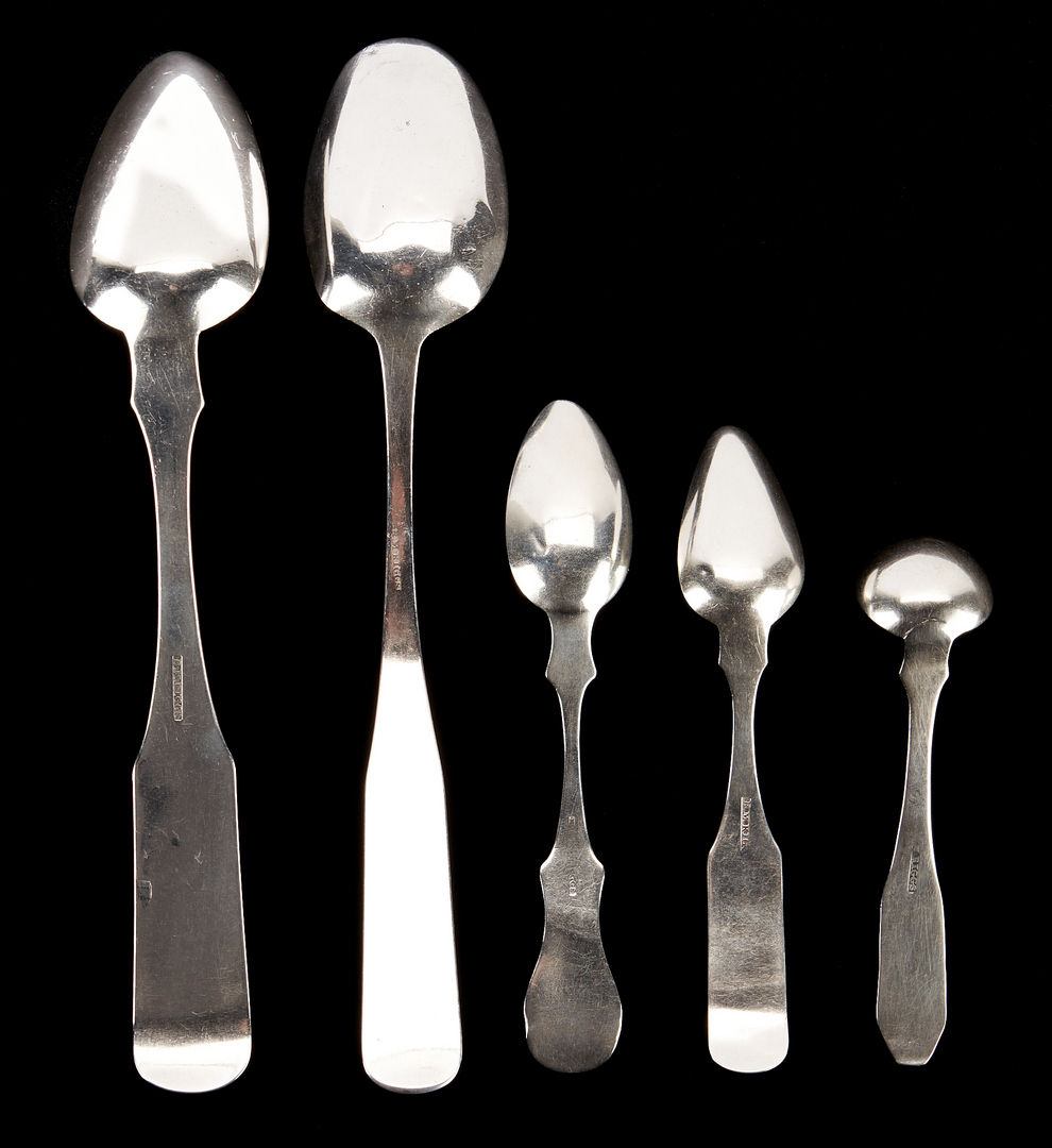 Lot 309: Riggs Paris KY Silver Cream Ladle & 4 spoons