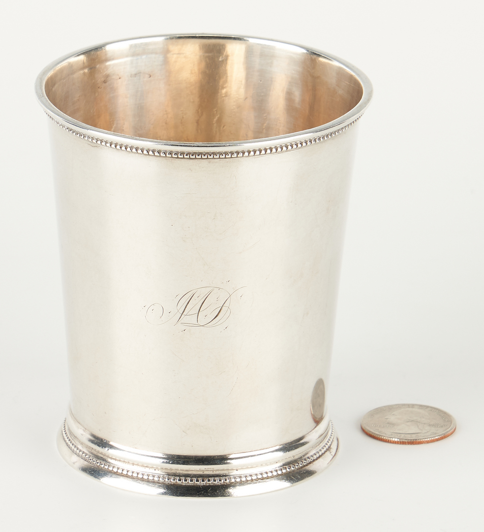 Lot 310: Coin Silver Julep Cup, S.B. Hall