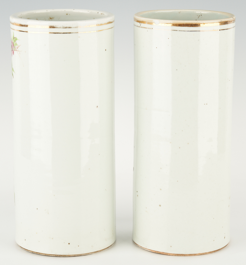 Lot 32: 3 Chinese Republic Famille Rose Porcelain Vases