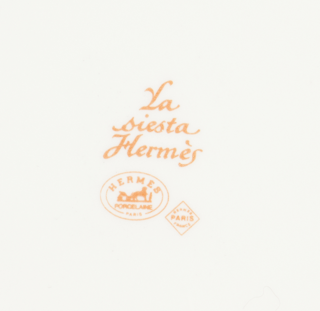 Lot 346: 50 Pcs. Hermes Siesta Porcelain, Dinner Service for 8