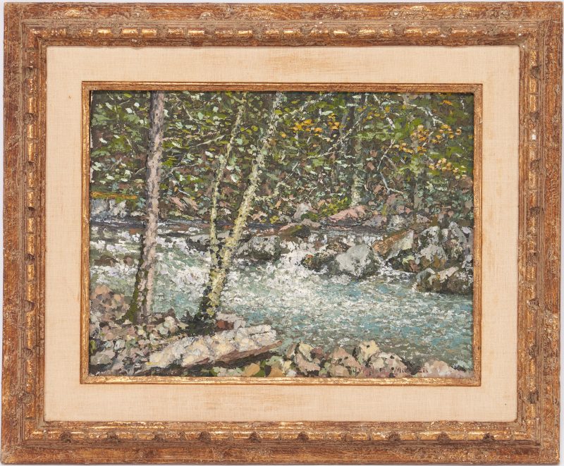 Lot 364: Vance Miller O/B Painting, Mountain Stream