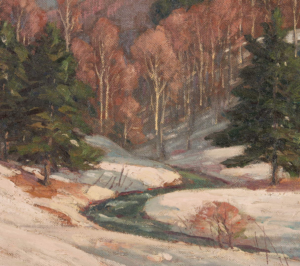 Lot 370: Leo Blake O/B Painting, Winter Landscape