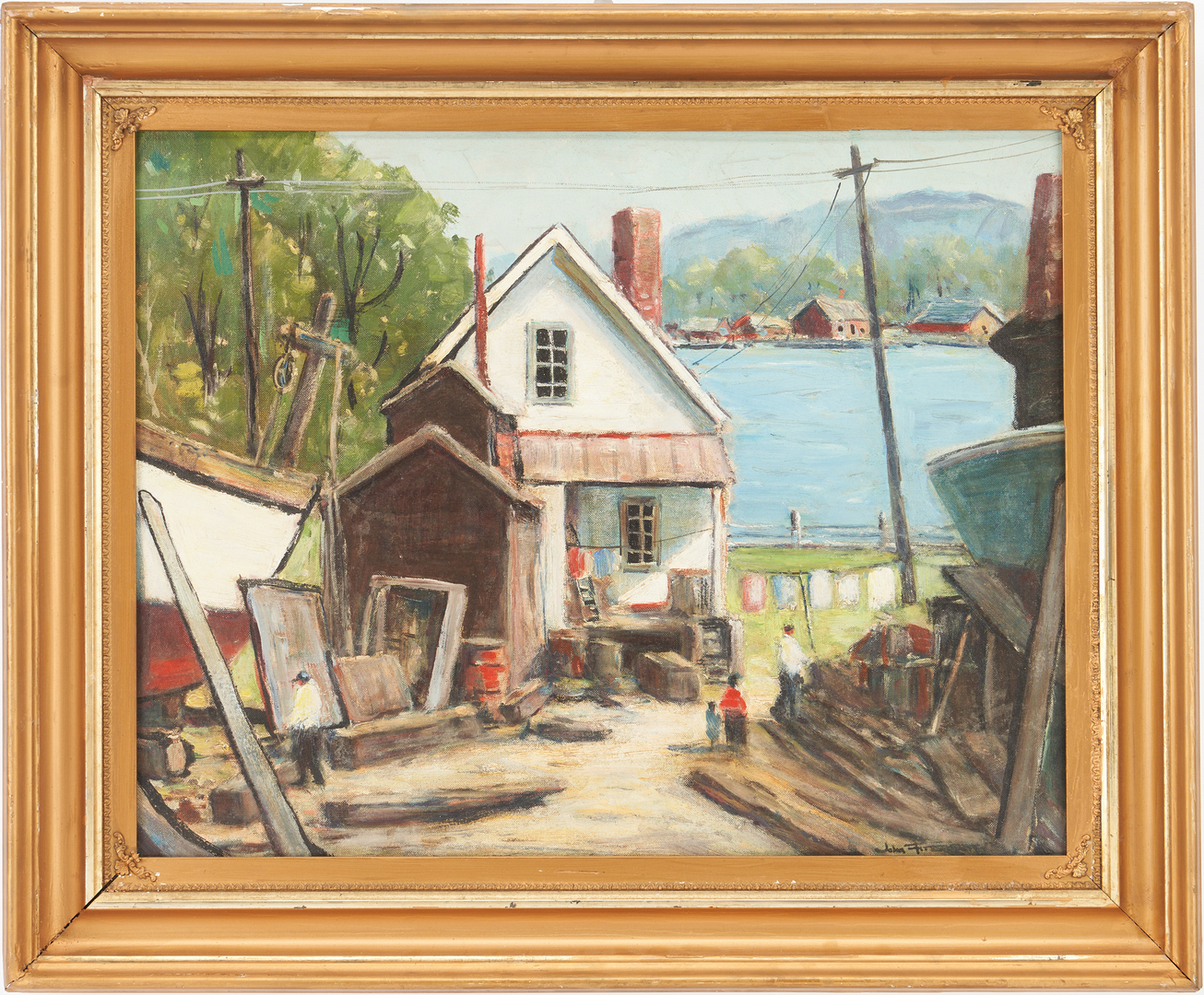 Lot 376: Exhibited John Enser O/B, the Boat Builder's House