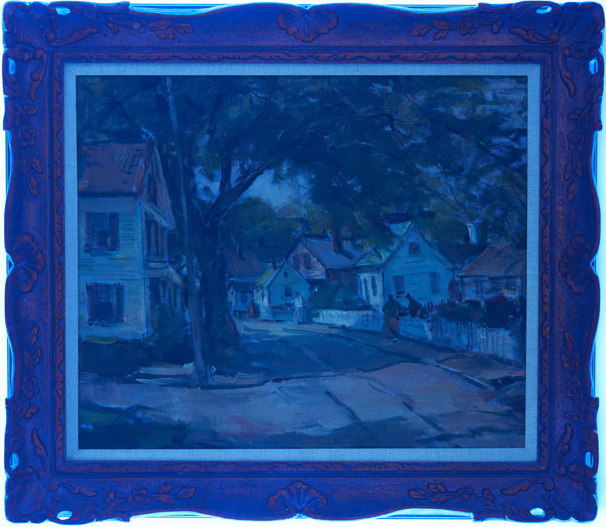 Lot 377: Carl W. Peters O/C Painting, Pleasant St.-Rockport