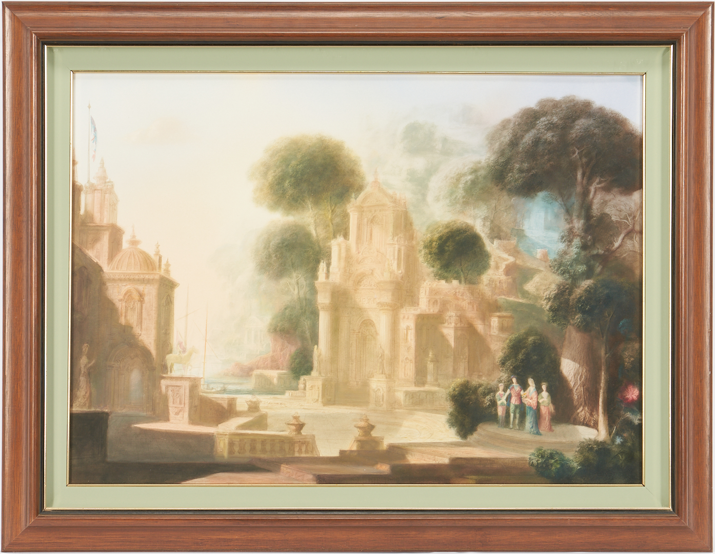 Lot 391: H. Hitchcock watercolor painting, The Shrine of St. Francis